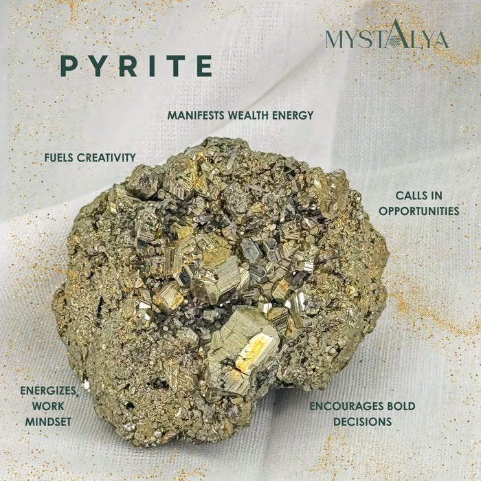 Large Pyrite Crystal Cluster – Wealth, Success & Confidence