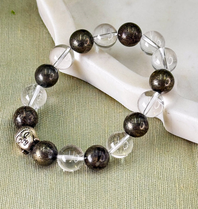 Pyrite + Clear Quartz Ritama – For Wealth Blockage